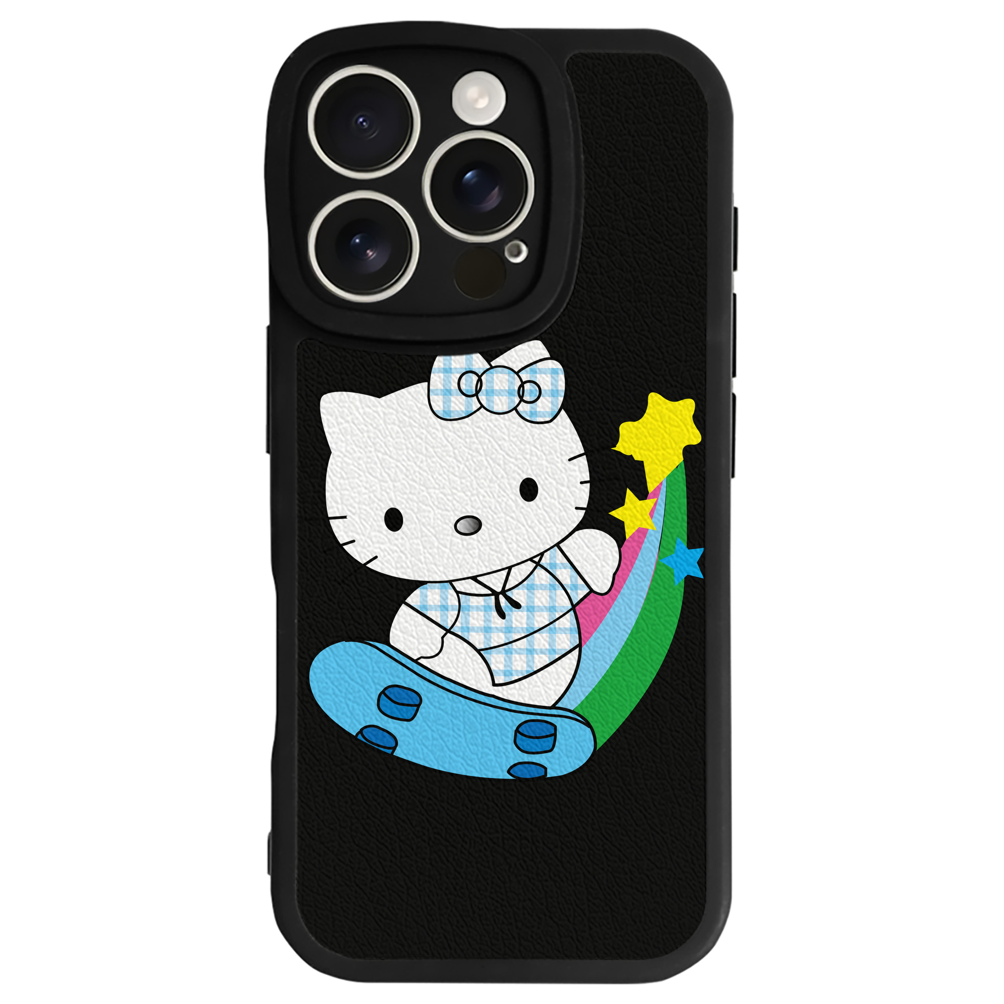 （画像用） Hello Kitty ハローキティ 【iPhone 16シリーズ対応】シリコンスマホケース（レザー調） 材質：シリコン